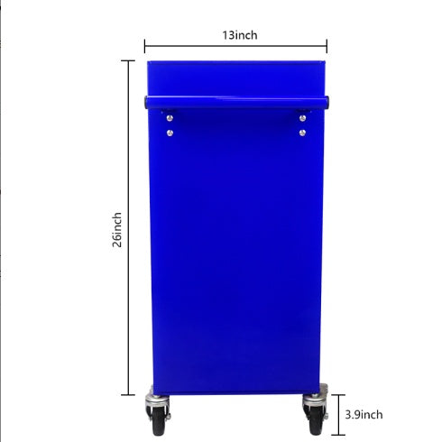 4 DRAWERS MULTIFUNCTIONAL TOOL CART WITH WHEELS-BLUE