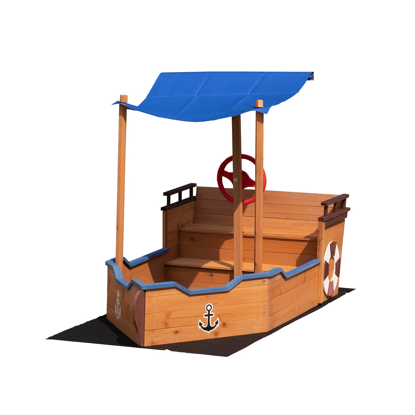 Wooden Sandbox With Storage Bench And Seat, Outdoor Toys For Children