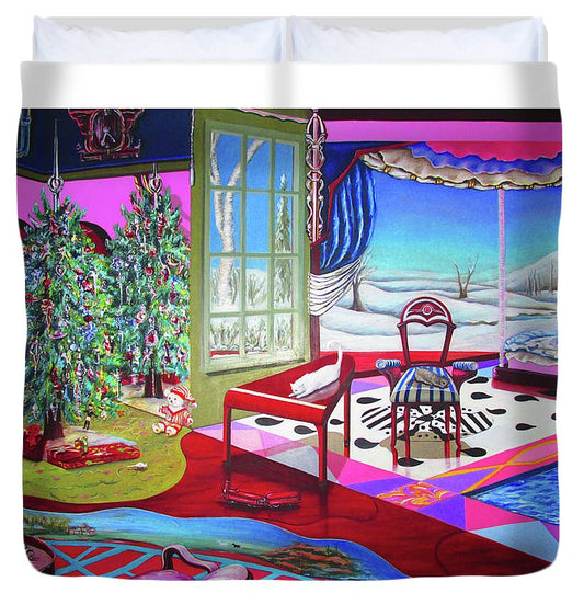 Christmas Painting - Duvet Cover