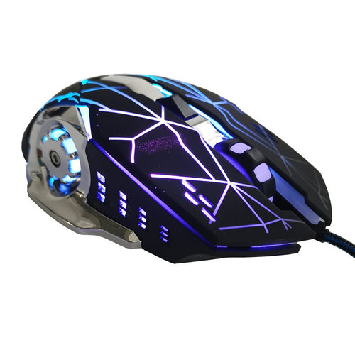 Wired Gaming Mouse 5500DPI 7-Color LED Backlight Optical Mouse Gamer