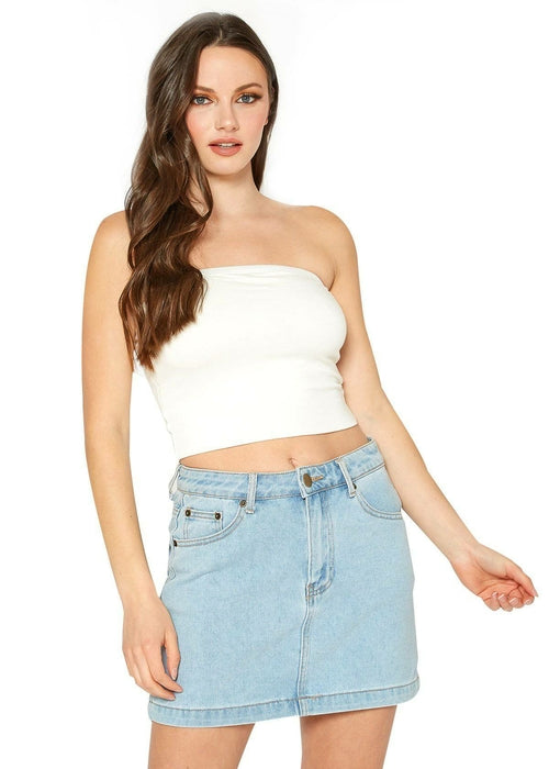 Women's Off Shoulder Cropped Tube Top