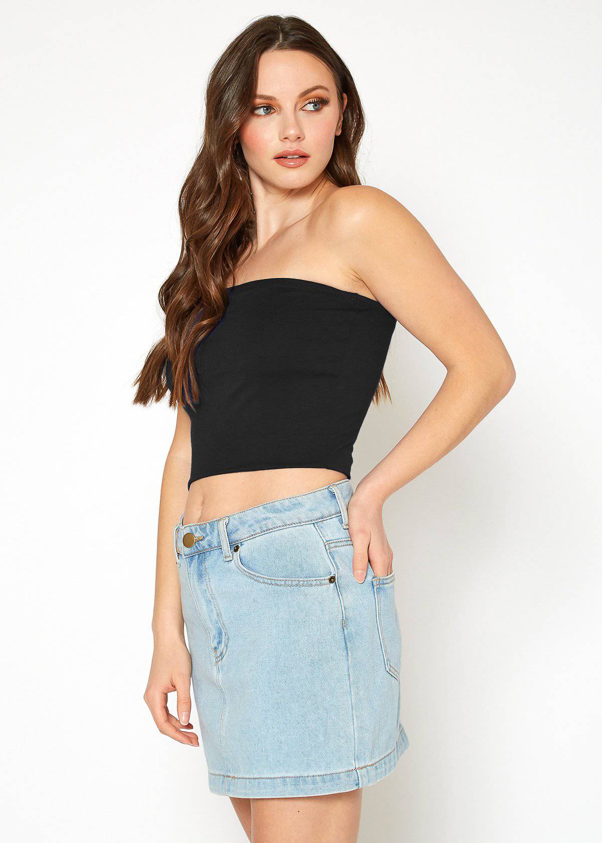 Women's Off Shoulder Cropped Tube Top