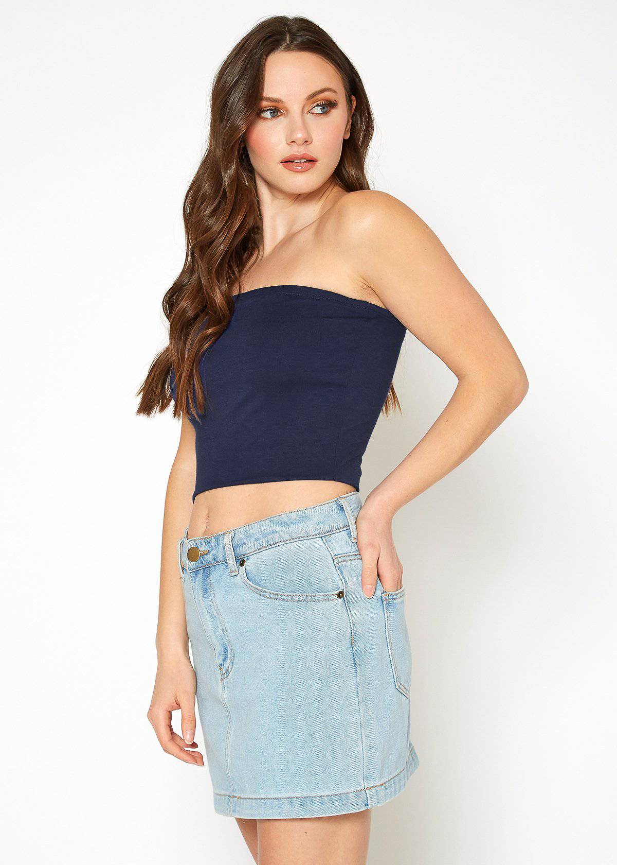 Women's Off Shoulder Cropped Tube Top