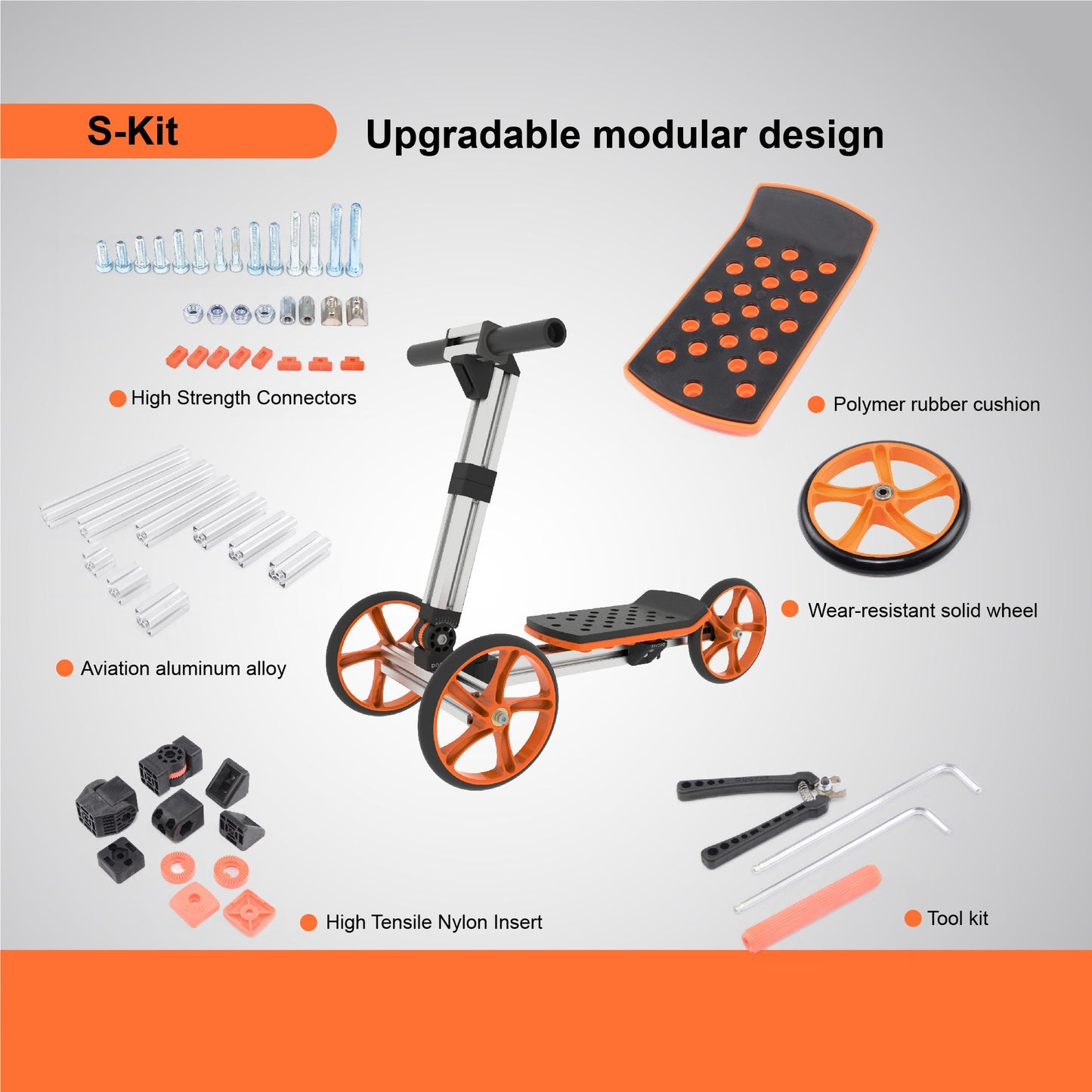 Buildable Kit 20-in-1 Balance Bike No Pedal Toy For Kids Engineered