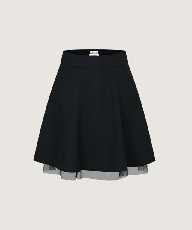 Anell Golf Sharp Flared Skirt - Black