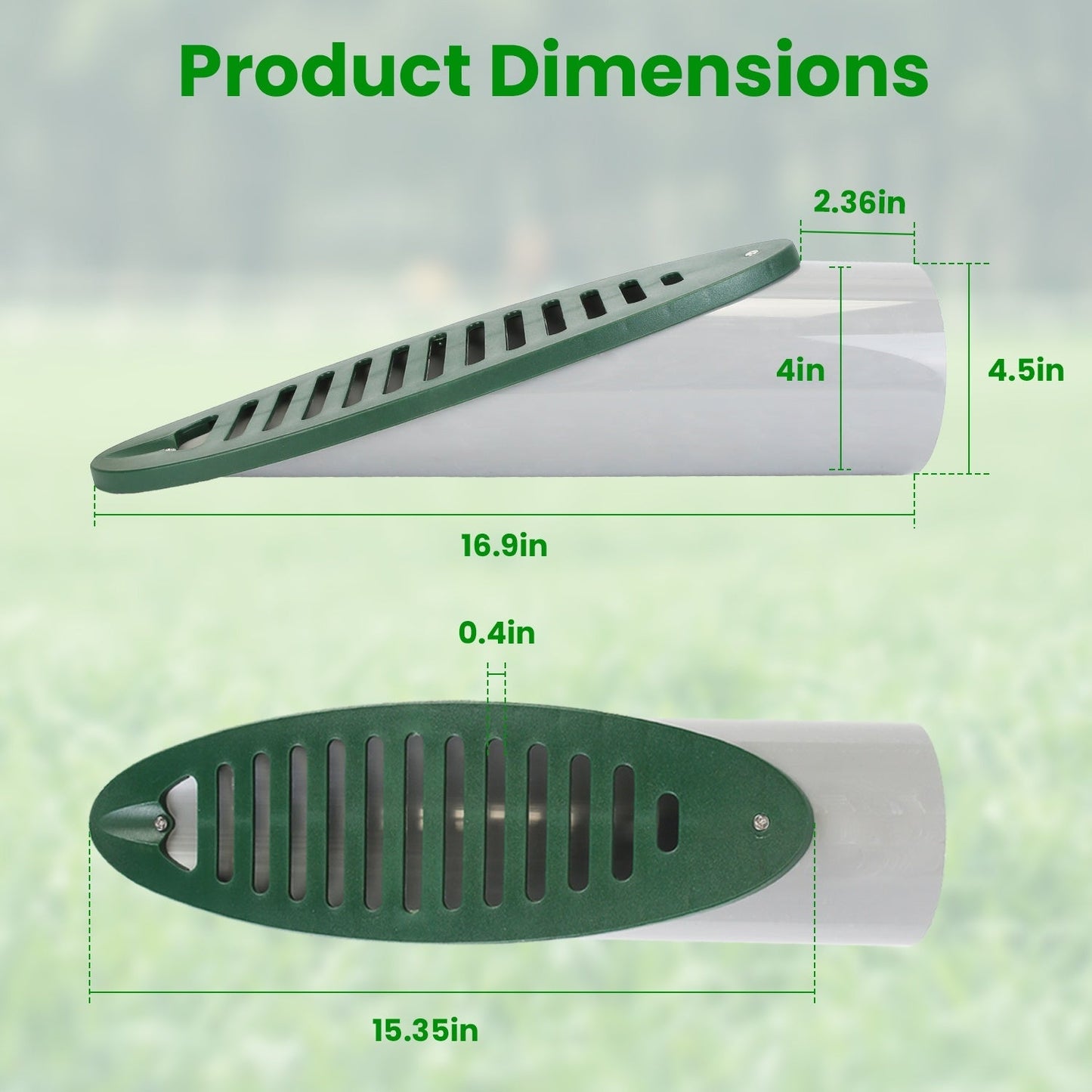 4Inch Green Angled Yard Drainage Pipe With Sloped Grate Yard Drain