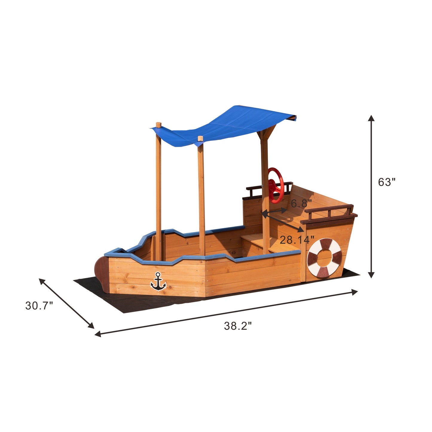 Wooden Sandbox With Storage Bench And Seat, Outdoor Toys For Children