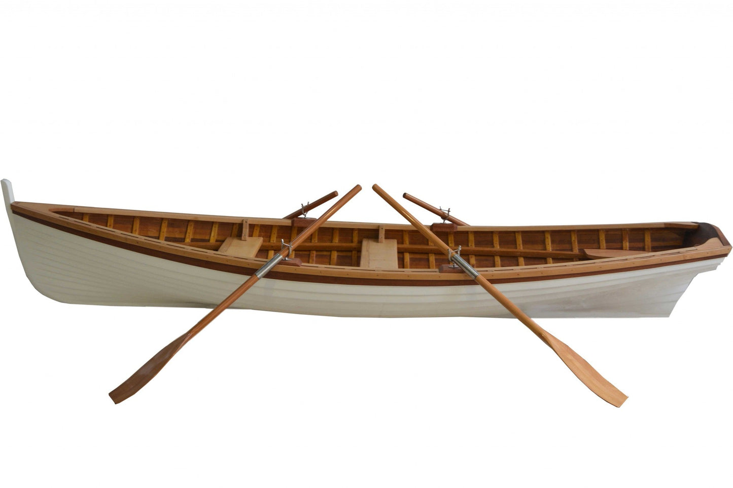 41inches x 147.5inches x 27.5inches Clinker Built Whitehall Row Boat