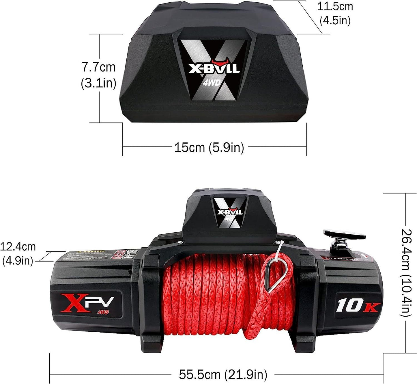 X-BULL Winch - 10000 Lbs BJ Load Capacity Electric Winch Kit - 12V