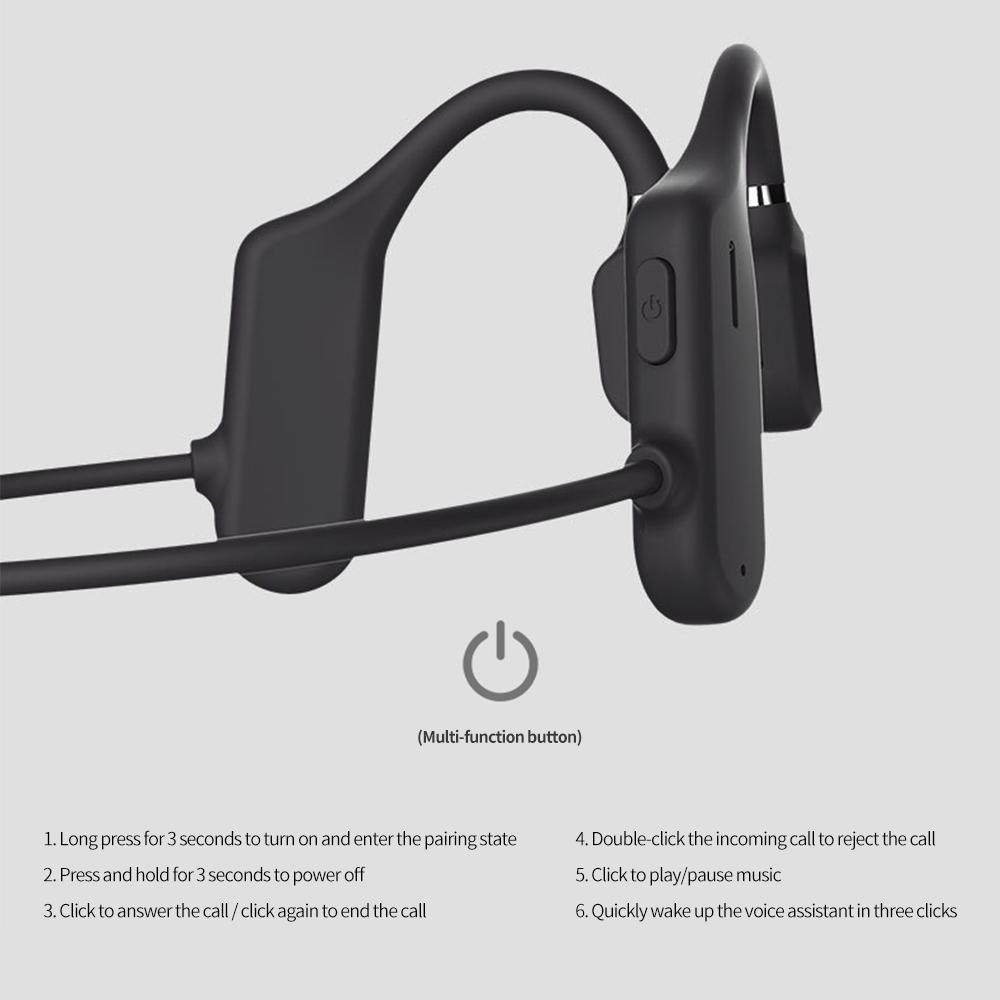 Bone Conduction Headphones Bluetooth Wireless Sports Earphone