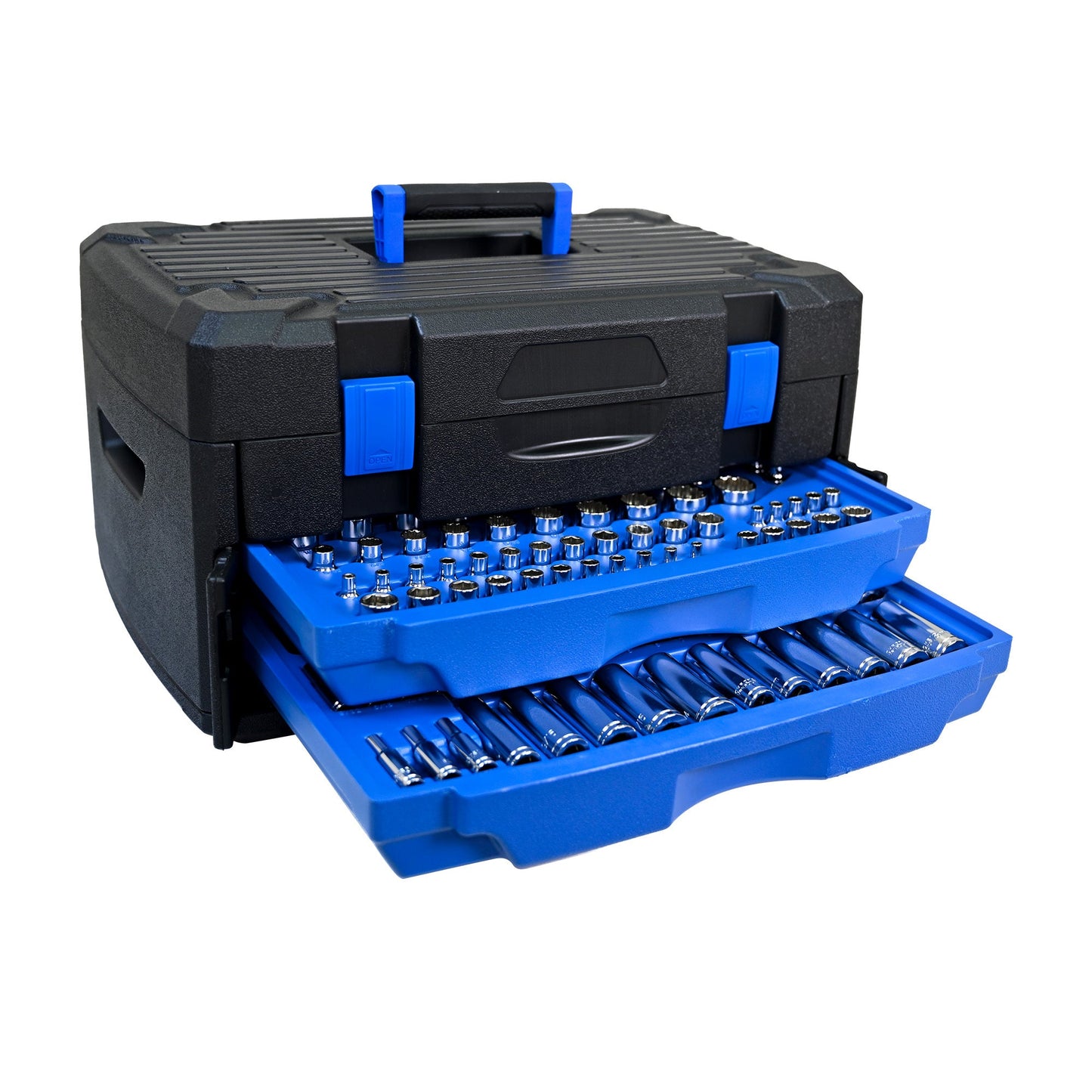 Black Hand Tool Box With Toolset 266Pcs