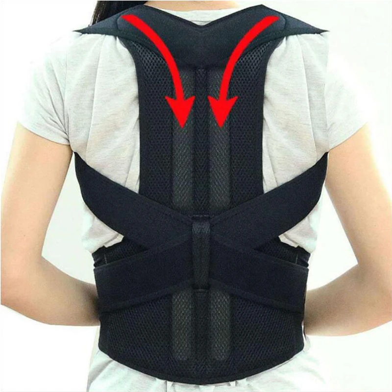 Adjustable Posture Corrector Low Back Support Shoulder Brace Belt For