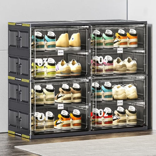 6 Layers Of 24 Pairs Of Hard Plastic Shoe Storage Cabinet, Large