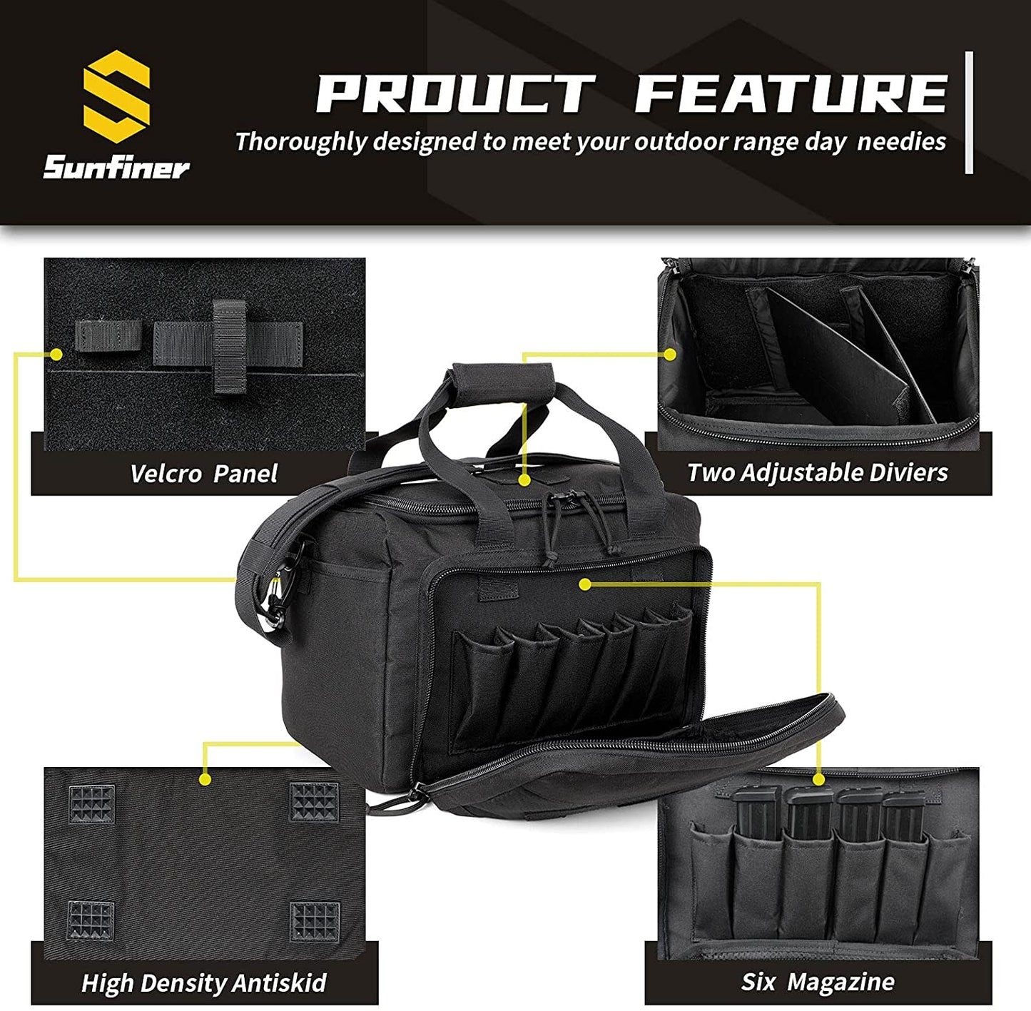 Sunfiner Multi-Function Tactical Range Bag with Magazine Gear