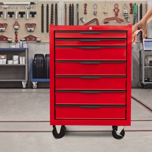 7-Drawer Rolling Tool Chest Cabinet, Large Capacity Metal Tool Box