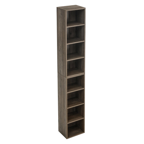 8 Tier Media Tower, CD DVD Slim Locker With Adjustable Shelves, High &