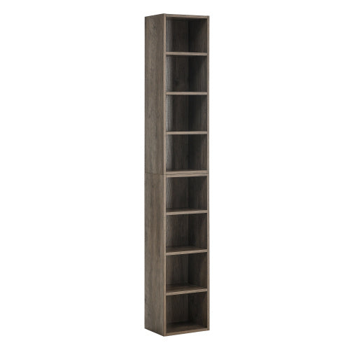 8 Tier Media Tower, CD DVD Slim Locker With Adjustable Shelves, High &