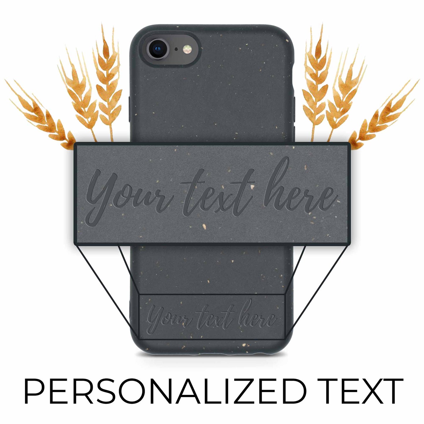 Biodegradable Personalized Phone Case - Black