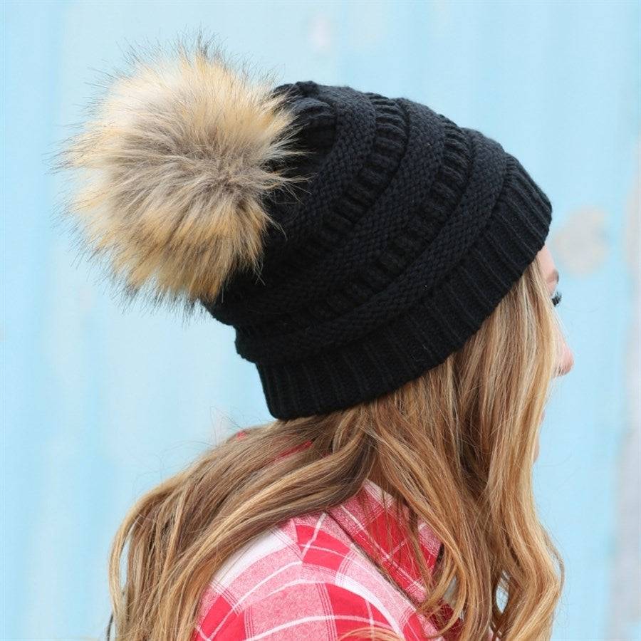 CC Trending Plush Pom Unisex Beanies Hats