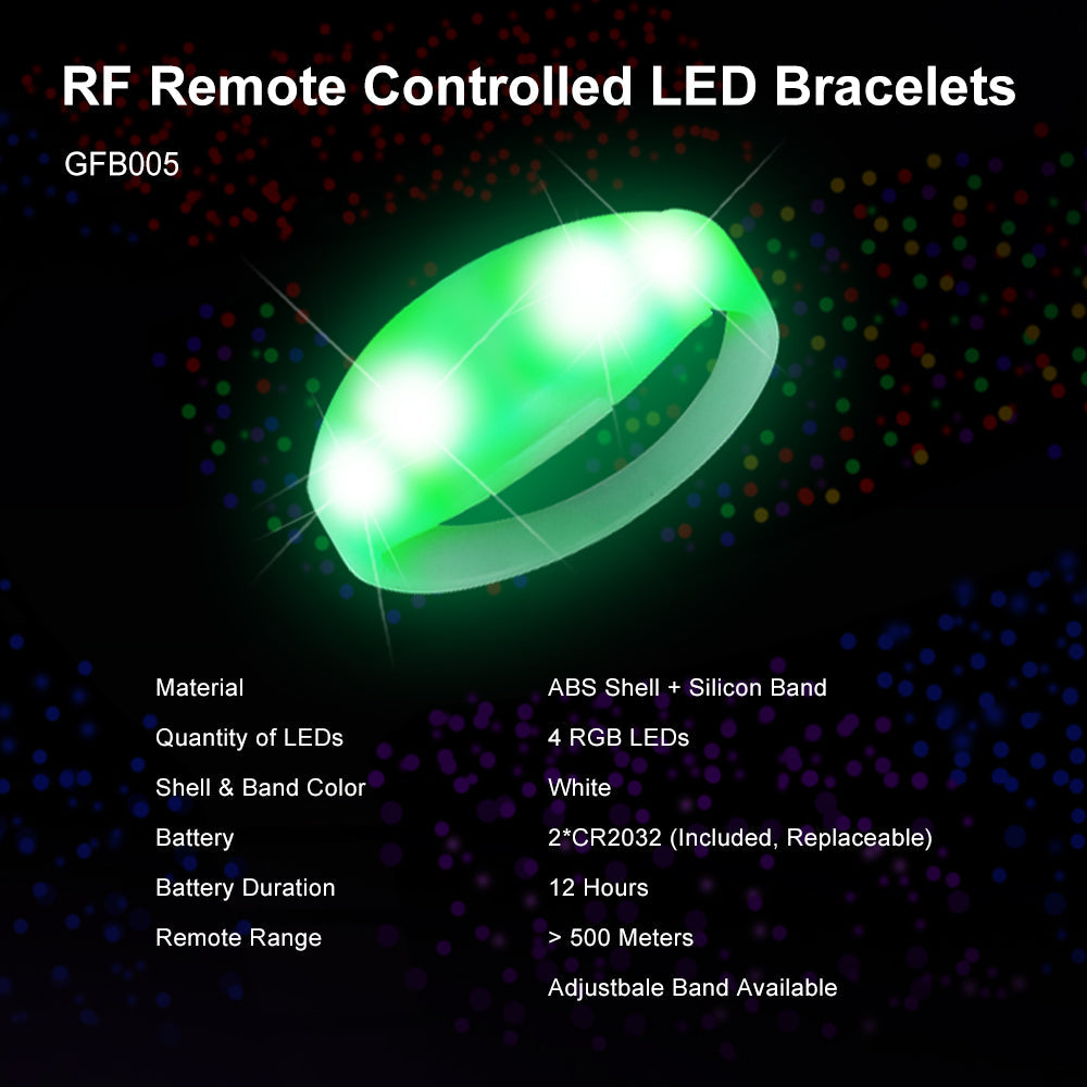 Wholesale Remote Controlled LED Wristbands (400PCS/1 Carton GFB005