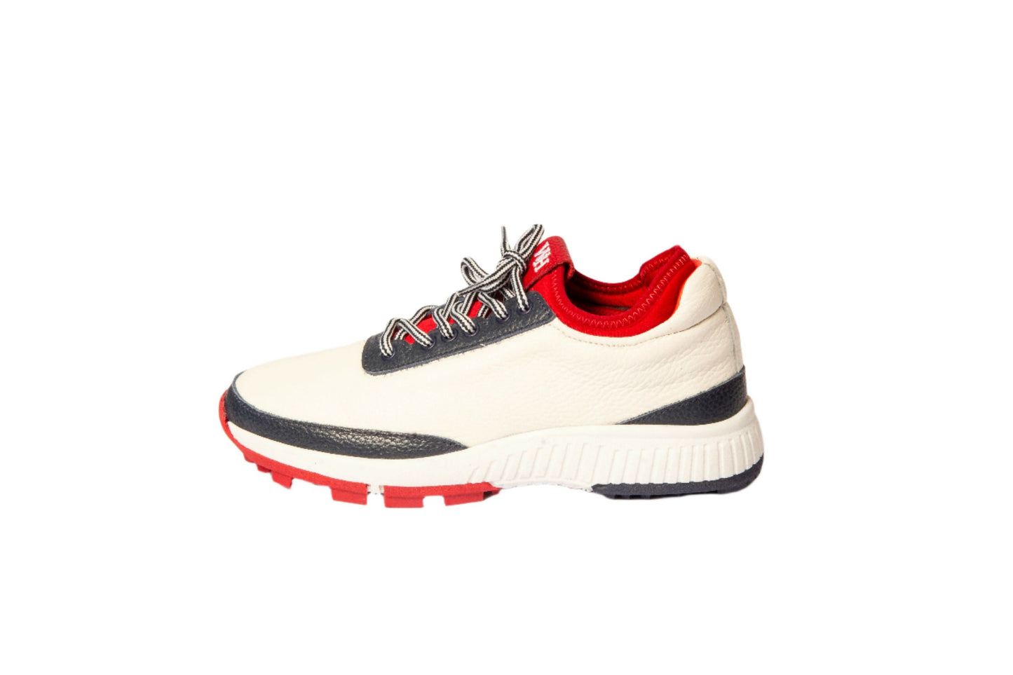 Women's Lynx Deerskin Golf Shoes in Navy & Red