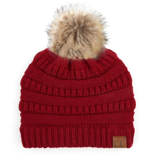 CC Trending Plush Pom Unisex Beanies Hats