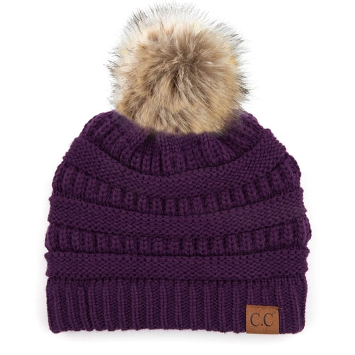 CC Trending Plush Pom Unisex Beanies Hats