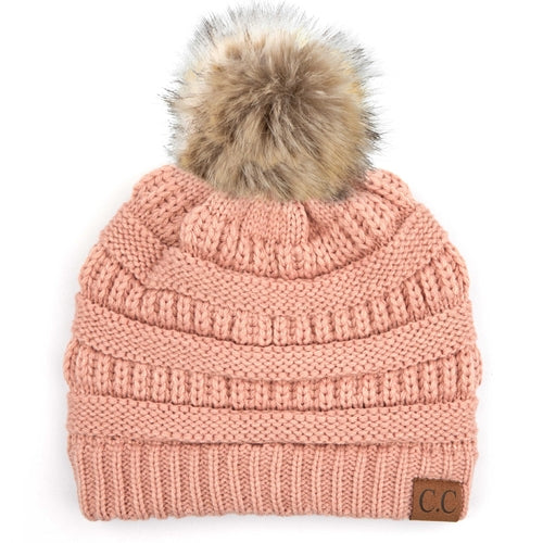 CC Trending Plush Pom Unisex Beanies Hats