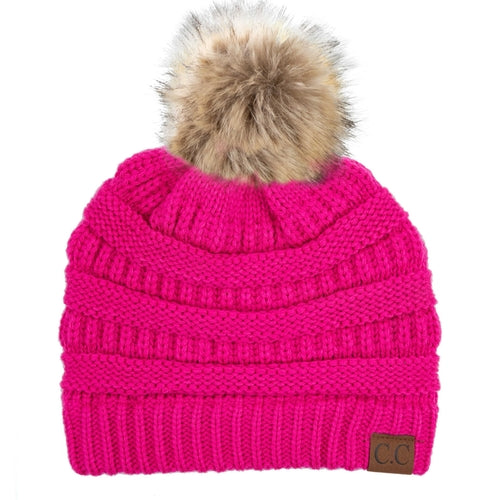 CC Trending Plush Pom Unisex Beanies Hats