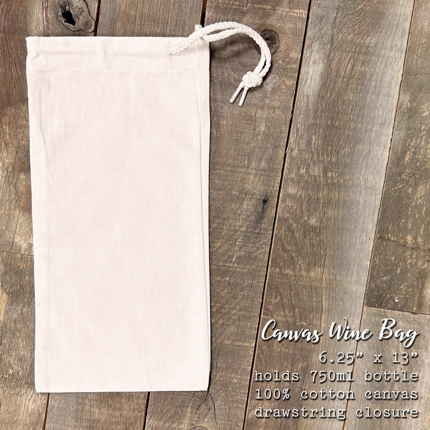 Spring Book Stack - Canvas Wine Bag