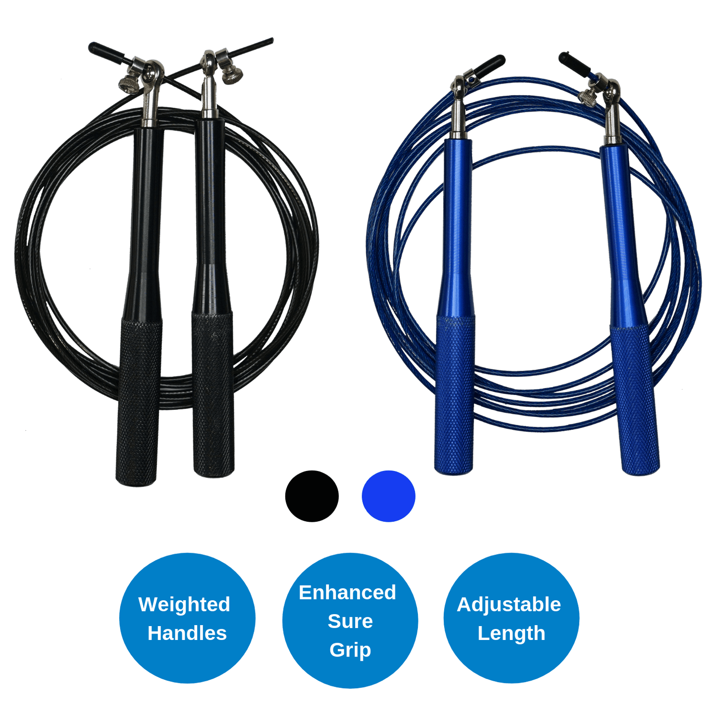 Weighted Jump Rope with Adjustable Steel Wire Cable