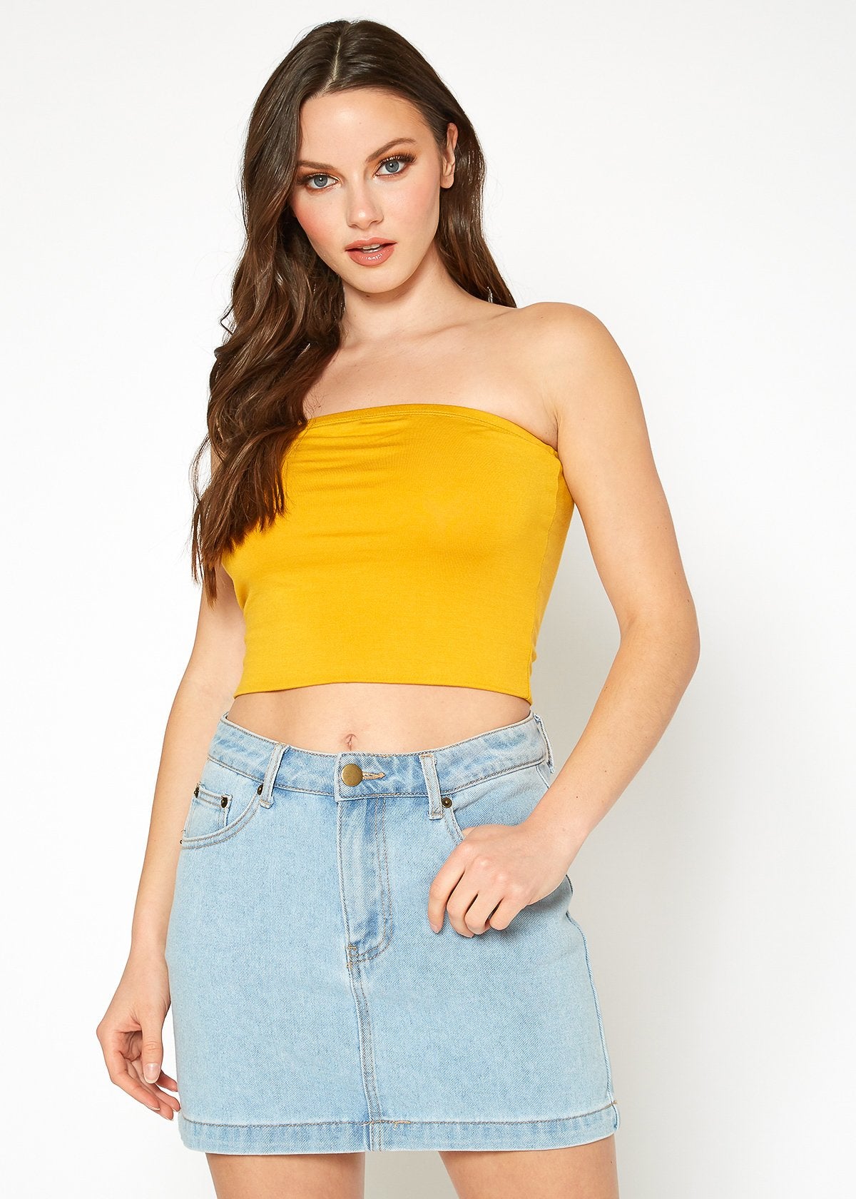 Women's Off Shoulder Cropped Tube Top