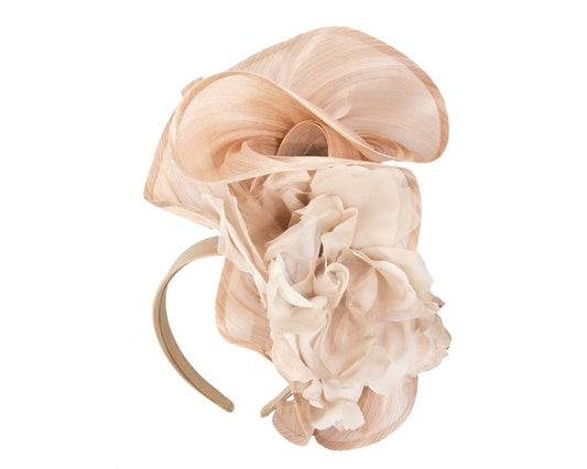 Bespoke large nude fascinator