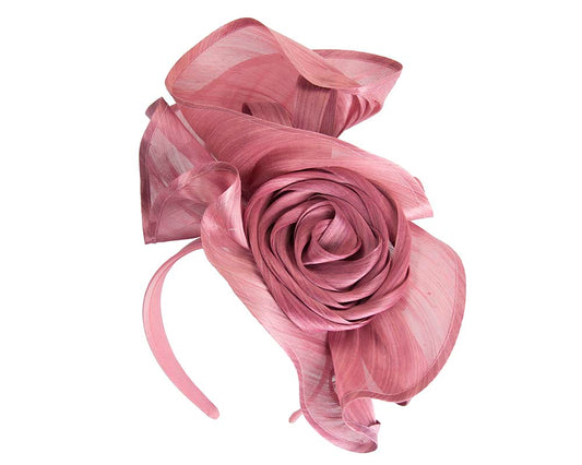 Twisted dusty pink designers fascinator