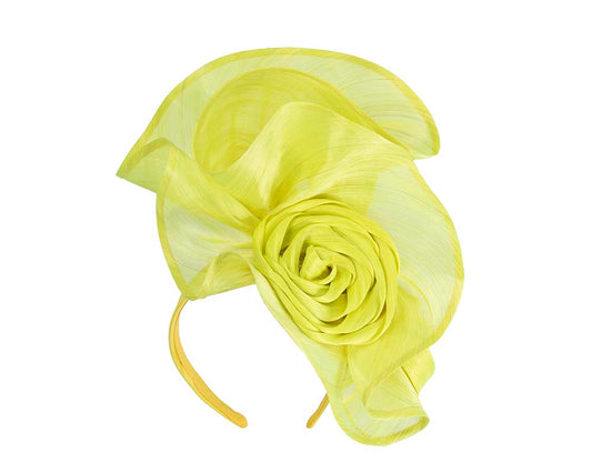 Twisted yellow designers fascinator