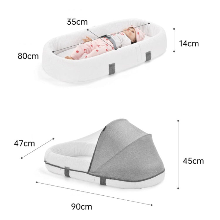 709 Portable Multifunctional Crib with Mosquito Net Folding Newborn