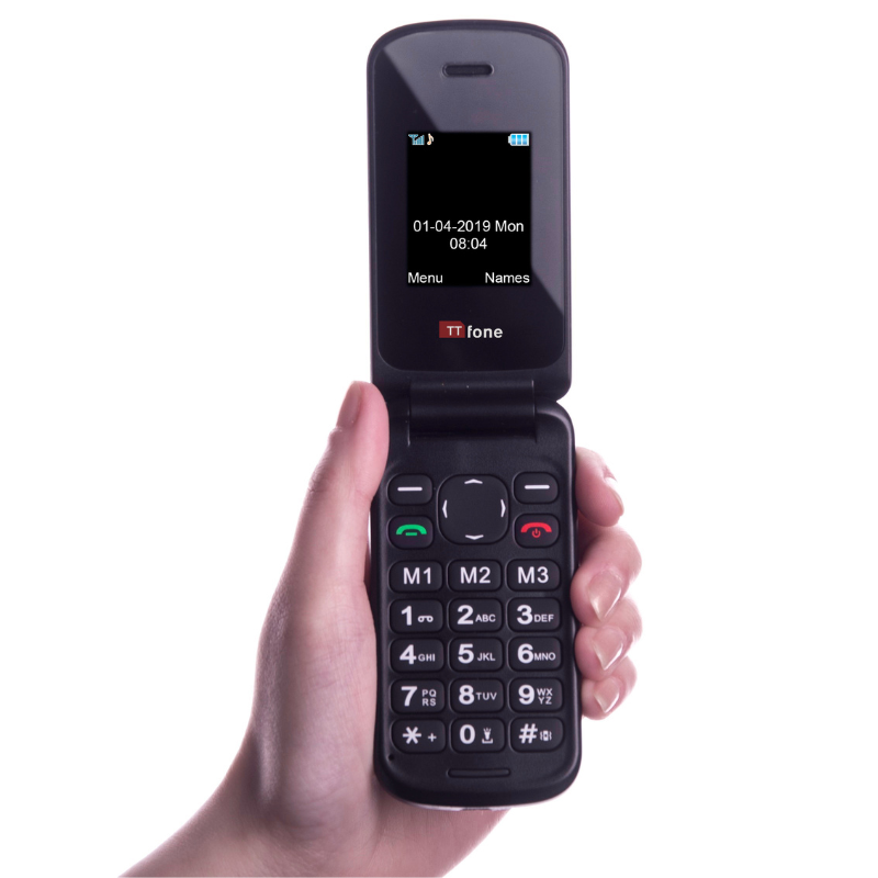 TTfone TT140 Red Flip Cheap Basic Simple Unlocked Mobile Phone with