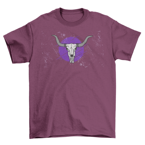 Trending Fashion Unique Grasshopper Pattern Cow Skull Horn Animal t