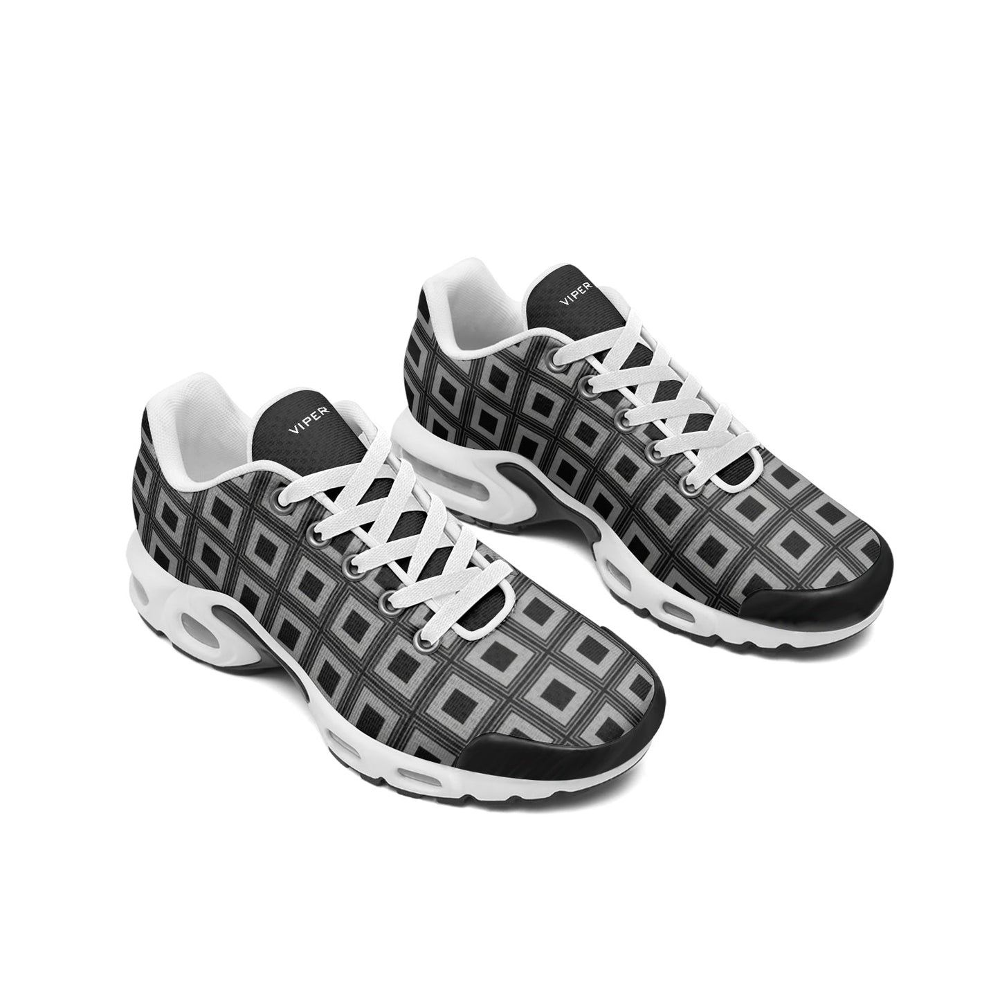 VIPER SHOES STYLE 55TT Multi Cube Abstract Black Unisex Mesh Tech