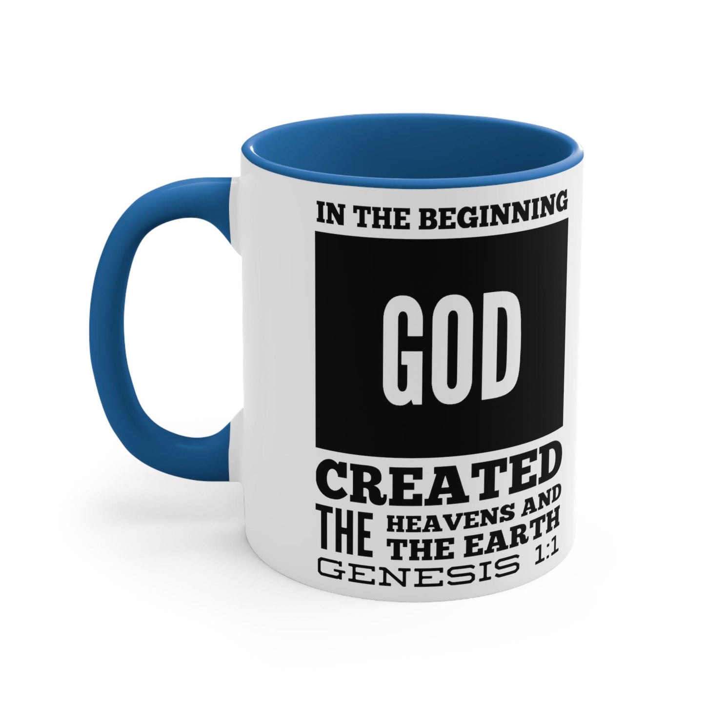 Ceramic Mug 11oz in the Beginning Print