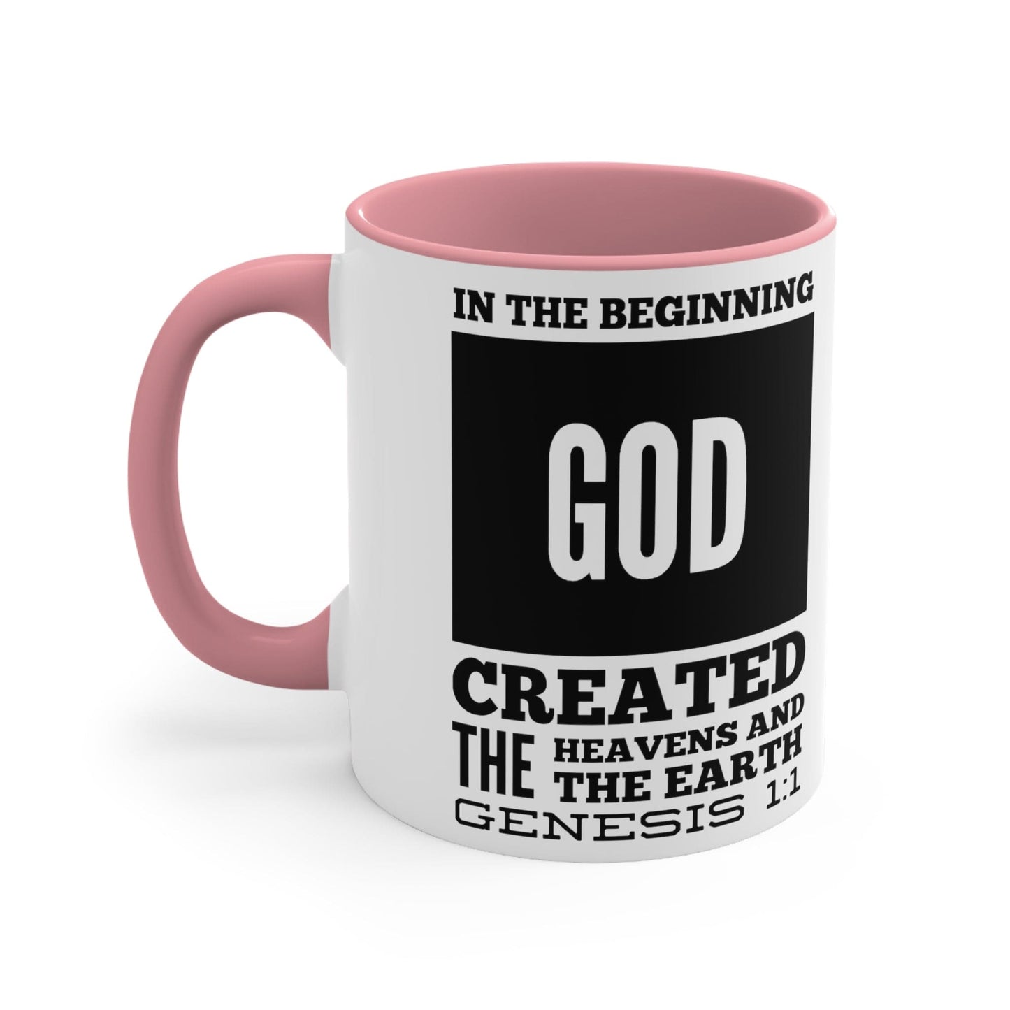 Ceramic Mug 11oz in the Beginning Print