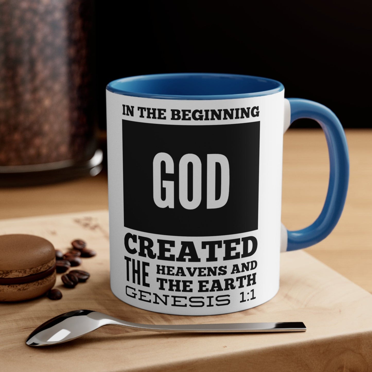 Ceramic Mug 11oz in the Beginning Print