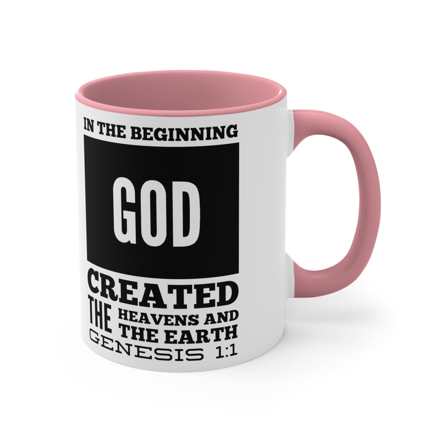 Ceramic Mug 11oz in the Beginning Print