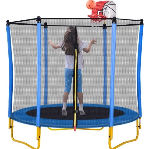 5.5FT Trampoline For Kids -65 Outdoor & Indoor Mini Toddler Trampoline