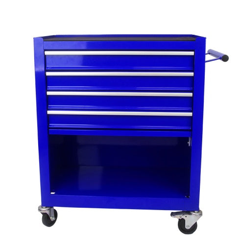 4 DRAWERS MULTIFUNCTIONAL TOOL CART WITH WHEELS-BLUE