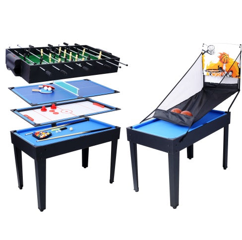 5-in-1 Multi-Game Table - Billiards, Push Hockey  Foosball  Ping Pong,