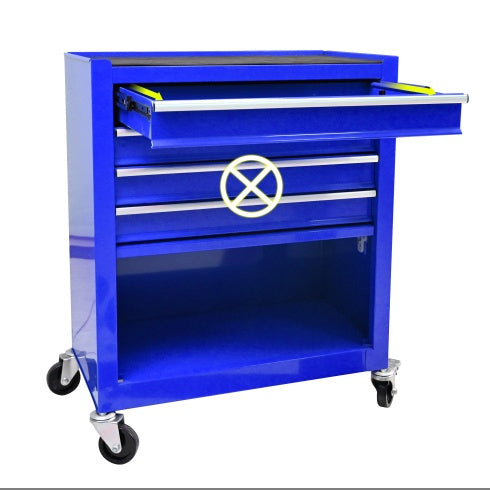 4 DRAWERS MULTIFUNCTIONAL TOOL CART WITH WHEELS-BLUE