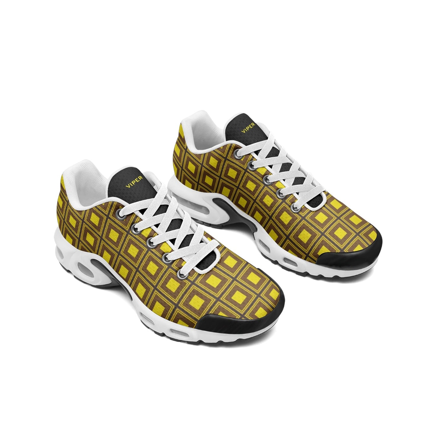 VIPER SHOES STYLE 55TT Abstract Yellow Cube Unisex Mesh Tech Eco-Flex