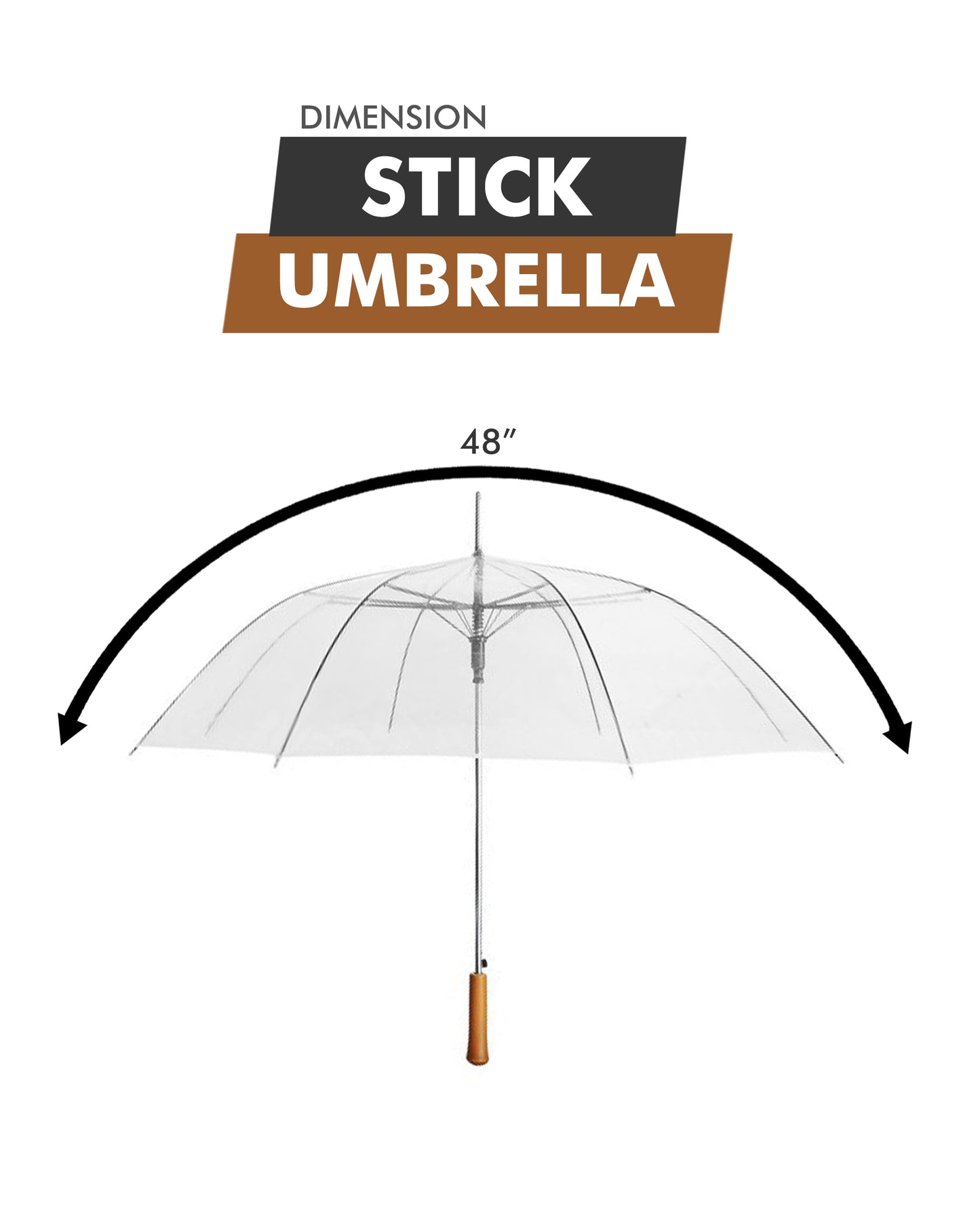 48" Clear Umbrella