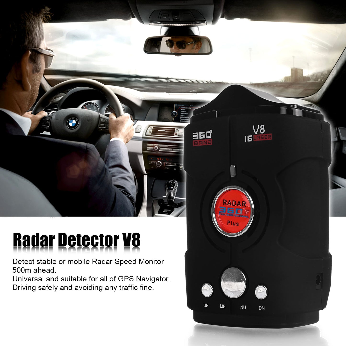 V8 Car Radar Detector Speed Camera Detectors